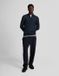 Lyle & Scott Tonal Eagle Merino Quarter Zip Jumper Trui Donkerblauw Kn2122vc