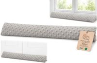 Totsy baby Tochtstopper deur isolerend 400 cm - Onderdeur en raam tochtwering decoratief Ideaal voor voordeur ramen en kussen voor kinderkamer Minky Oeko-Tex Lichtgrijs