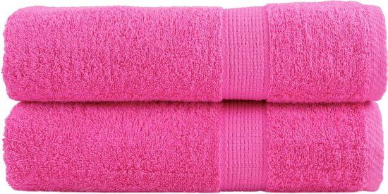 vidaXL Badhanddoeken SOLUND 2 stuks 600 g/m² Roze Katoen 100x150 cm