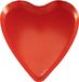 Givi Italia Feestbordjes Valentijn - 8x - hart vormig - rond - karton - 17 x 18 cm - biologisch afbreekbaar - wegwerpbordjes