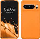 kwmobile telefoonhoesje geschikt voor Google Pixel 8 Pro - Hoesje met siliconen coating - Smartphone case in fruitig oranje