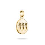 Thomas Sabo Charm Club Connect Charm-hanger engelenaantal met stenen 18k verguld gerecycled 925 zilver, One size, Sterling zilver, Cubic zirkonia.