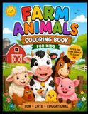 Cute Farm Animals Coloring Book
