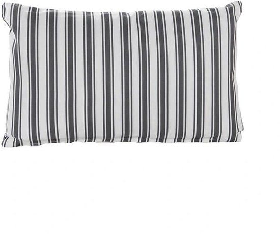 Annas Collection Buitenkussen 30x50 cm Antraciet Streep