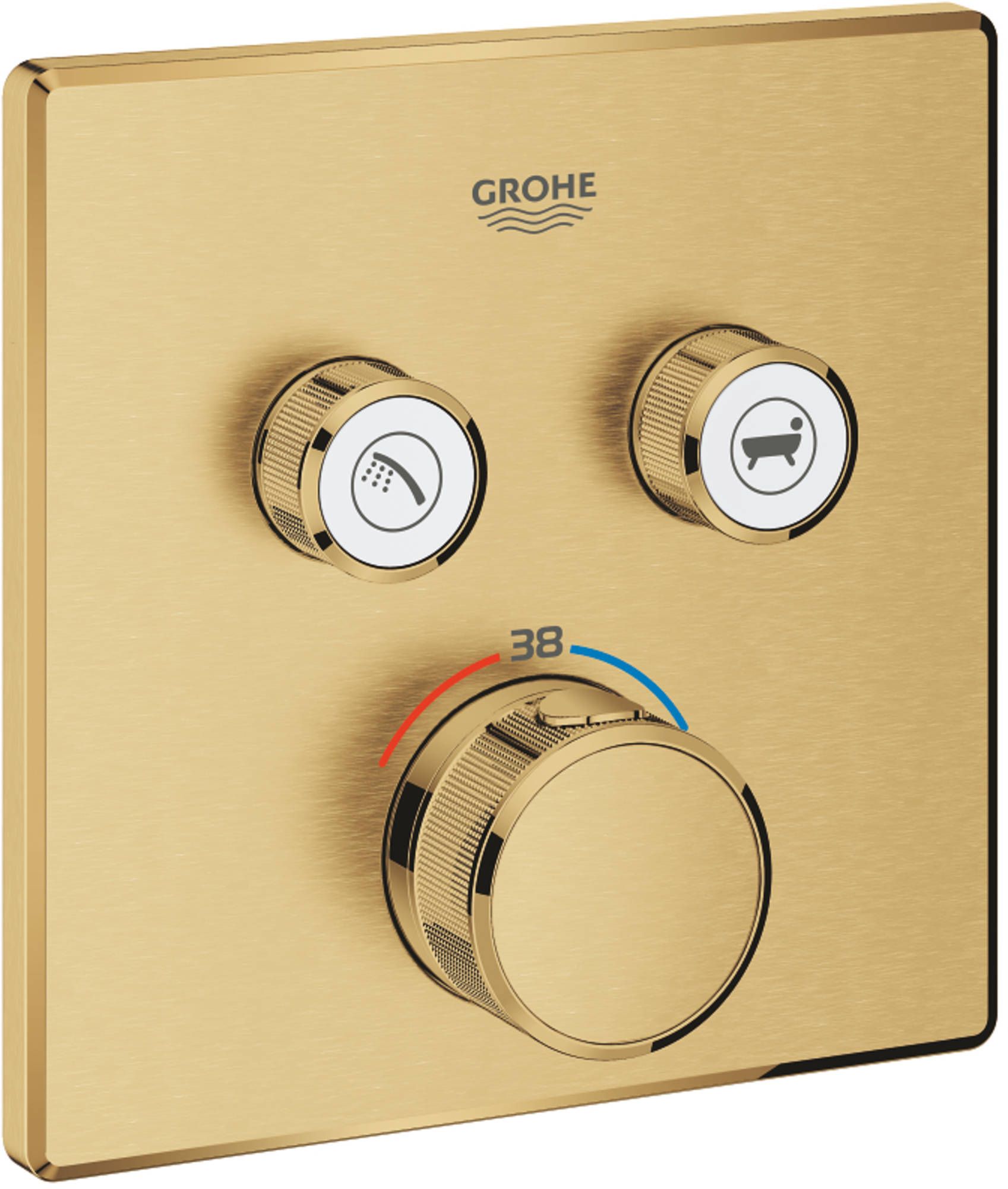 GROHE Grohtherm Smartcontrol Douche Opbouwdeel Vierkant Cool Sunrise Geborsteld