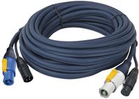 DAP Combikabel Powercon / XLR Hybrid 6 m Bleu