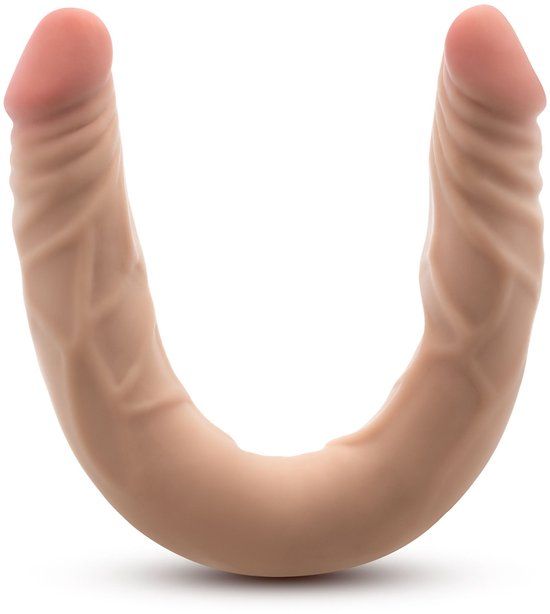 Dr. Skin – Plus 35,5 cm Buigzame Dubbele Dildo – Beige