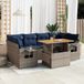 Maison Exclusive - Ensemble de meubles de jardin 7 pièces avec canapé et coussins, gris, en polyrotin