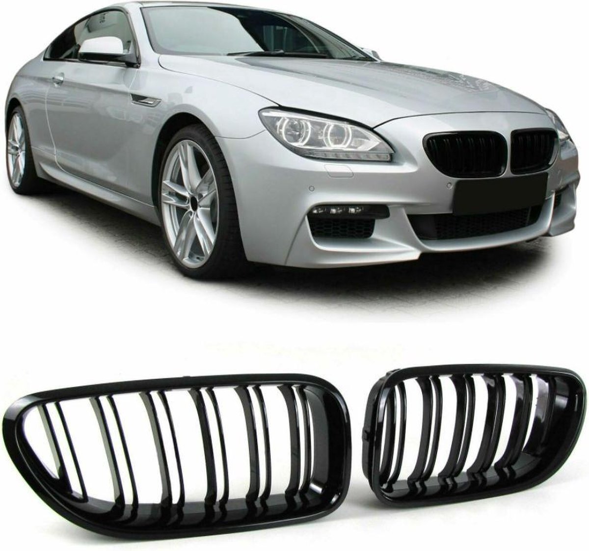 No Name Sport Grill Nieren Bmw 6 Serie F06 F12 F13 Glans Zwart M Look Styling Dubbele Spijl 630 640 650 M6 GT Coupe Cabrio