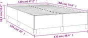 vidaXL Cadre de lit sans matelas, bleu, 120x190 cm, tissu