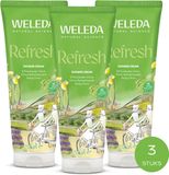 WELEDA Refresh Douchecrème - 3x 200ml - Voordeelverpakking - Frisse Geur Van Citrus & Litsea Cubeba - Activeert & Verfrist - Mild & Droogt Huid Niet Uit - 100% Natuurlijke Ingrediënten