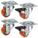 4 roulettes mini-heavy duty, polyuréthane, 35 mm, platine 60x60 mm, capacité de charge 300 kg