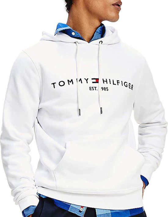Tommy Hilfiger Hoodie Wit - L - Heren