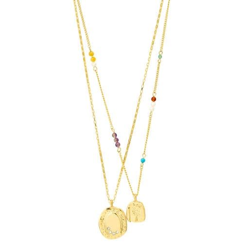 PILGRIM gold plated ketting Here - set van 2