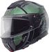 Schuberth C5 Systeemhelm Globe glans zwart groen - Maat 61