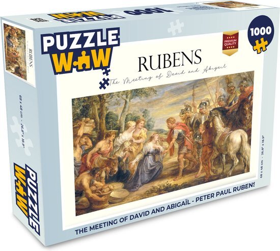 MuchoWow Puzzel The meeting of David and Abigaïl - Peter Paul Rubens - Legpuzzel - Puzzel 1000 stukjes volwassenen