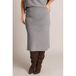 Yest Curve midi rok Plus Size - grijs