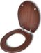 vidaXL Toiletbril van MDF met deksel, eenvoudig design, bruin