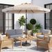 Coast Parasol Coast avec système de balancement et fonction d'inclinaison - 270 cm de diamètre - baleines métalliques robustes - beige