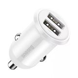 Baseus Grain Pro Autolader 2x USB 4.8A Wit
