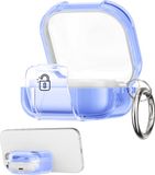 kwmobile Transparante hoofdtelefooncase voor Samsung Galaxy Buds FE hoes - Blauw