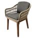 AVH-Collectie Diego dining tuinstoel wicker bruin/terre met kussen