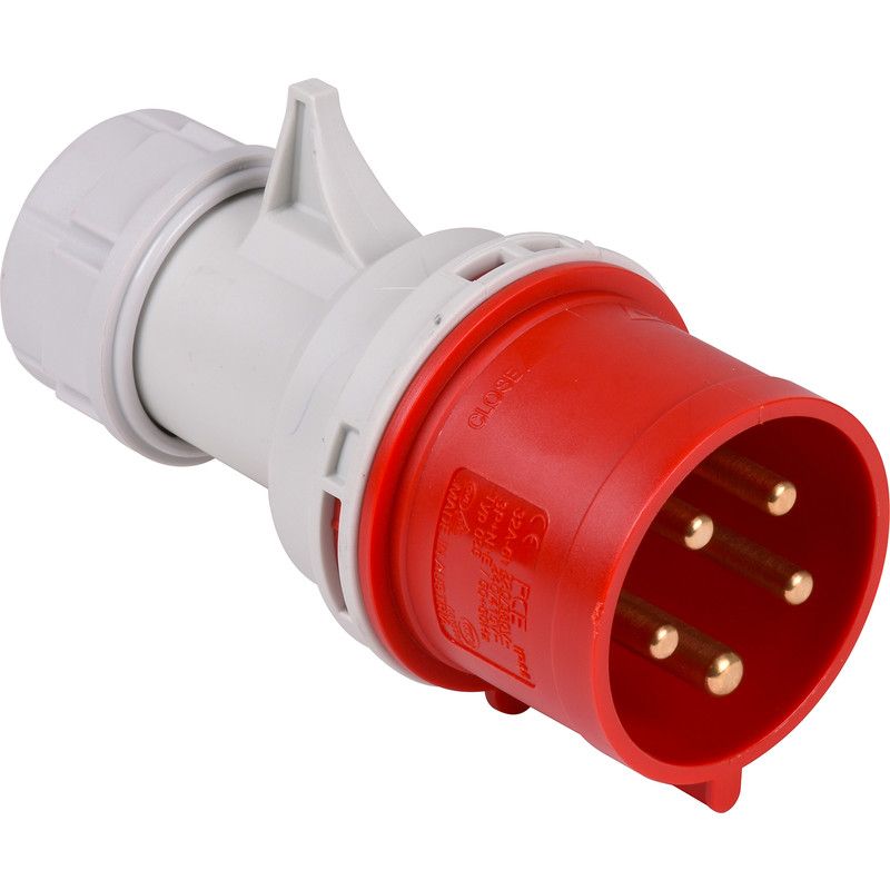 CEE stekker krachtstroom 4p+ 1 aarde 32A Rood