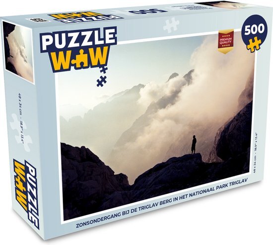 MuchoWow Puzzel Zonsondergang bij de Triglav berg in het Nationaal park Triglav - Legpuzzel - Puzzel 500 stukjes