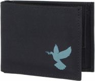 oxmox New Cryptan RFID Protect Pocketbörse Freedom Pigeon Print Cyan Black zwart