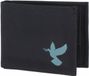 oxmox New Cryptan RFID Protect Pocketbörse Freedom Pigeon Print Cyan Black zwart