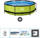 EXIT Rond Lime Frame Zwembad - 300 x 76 cm - Groen