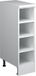 Vicco Schuin dak kast Rion, Wit/Wit, 25 x 46 cm zonder schuine zijde, open