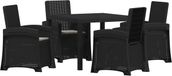 vidaXL - Garden Dining Table Set - 5 pcs - Anthracite and Light Grey - PP