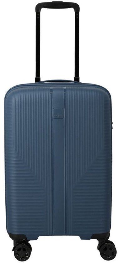 Travelite Air Stripe 4-Wiel Handbagage Koffer 55cm Slim Navy Blauw