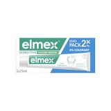 ELMEX Elmex Sensitive tandpasta frisse adem 0% kleurstoffen – gevoelige tanden, pijnlijk tandvlees, bescherming van het glazuur – 2 x 75 ml