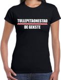 Bellatio Decorations Carnaval t-shirt Tullepetaonestad de gekste voor dames - zwart - Roosendaal - carnavalsshirt / verkleedkleding M