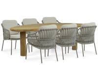 4 Seasons Outdoor Capalbio/Leafline 240 cm dining tuinset 7-delig