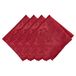 Elrene Home Fashions Jacquard vakantie doek diner servetten set van 4, polyester, rood, 17" x 17"