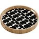 ONLYWOW Plateau De Service Moderne - Motif - Noir 40x40 Cm