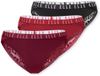 ELLE Brasilslip Lace 3-pack dames L zwart, rood, donkerrood