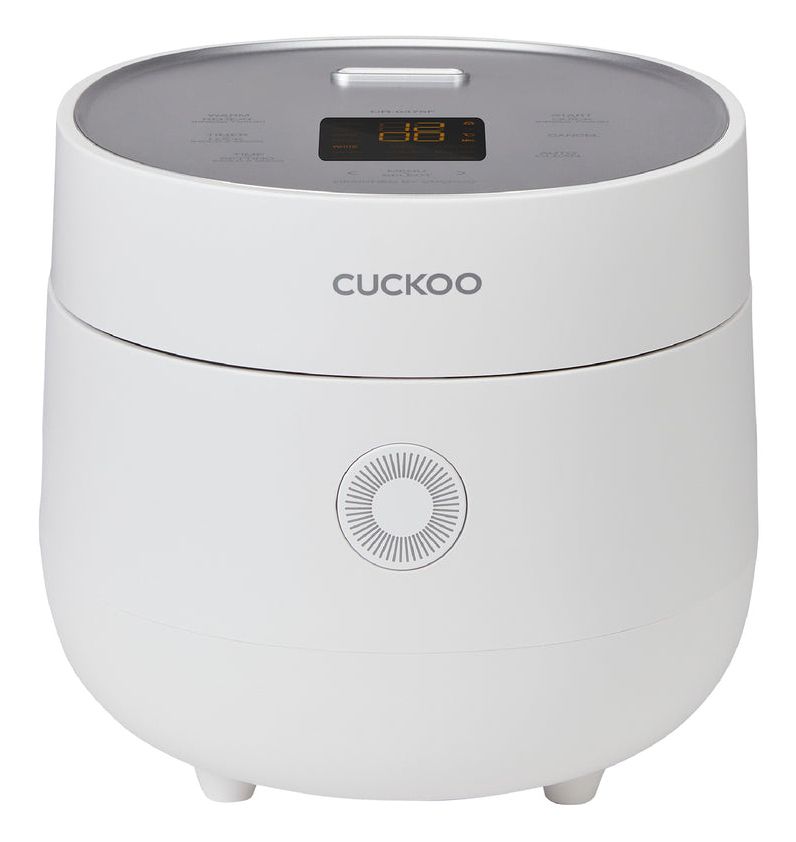 Cuckoo CR-0675F Rice Cooker White with LCD Display, Touch Control, and Non-Stick Coating