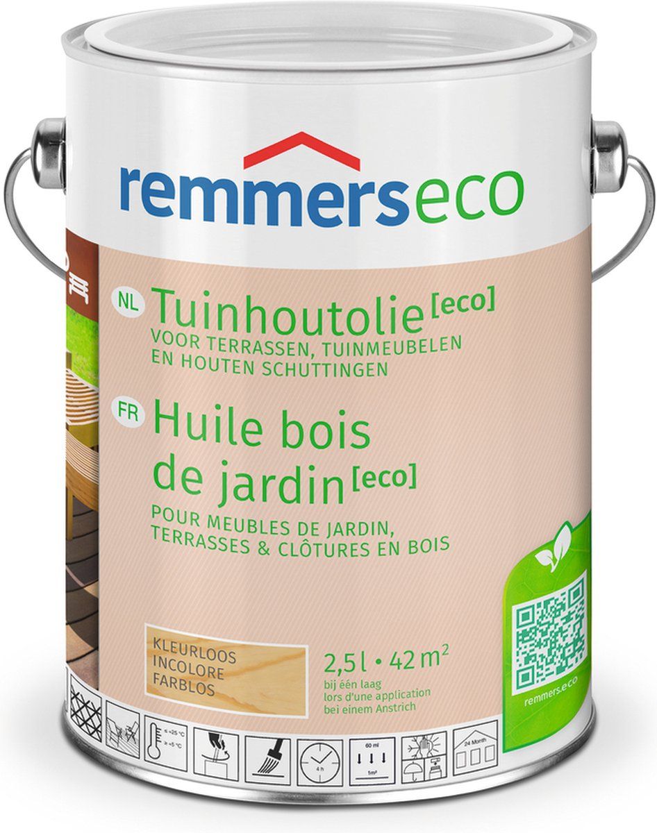 Remmers Tuinhoutolie Eco Kleurloos 5 liter