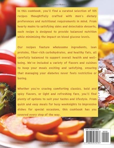 Independently published Type 1 Diabetes Cookbook For Men: 100+ Flavorful Recipes