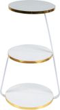 en.casa Bijzettafel Sipoo 74x46x37cm wit en goudkleurig
