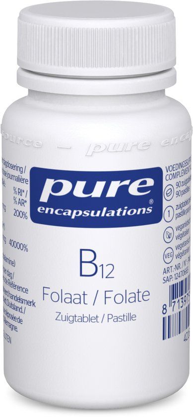 Pure Encapsulations Vitamine B12 Folaat Zuigtablet, 90 Capsules