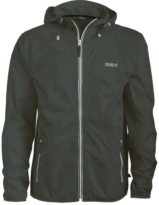 Pro-X Elements Star Heren Waterdichte Jas met Volledige Rits, XXL, Grijs, Gerecycled Polyester, Lente/Zomer 2025
