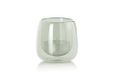 AdHoc Windlicht YUNA, kaarsen- en theelichthouder glas, mondgeblazen glas, windlicht voor binnen en buiten, tafeldecoratie, Scandinavisch design, hittebestendig, glazen voor kaarsen, grijs