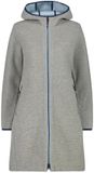 CMP Vrouwen wollen parka grigio mel. cristall blue