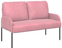 vidaXL Bank met kussen 110cm Roze Multiplex