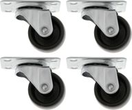 AMIG zwenkwiel - 4x - D30mm - nylon - 45kg draagvermogen - zwart - transportwiel